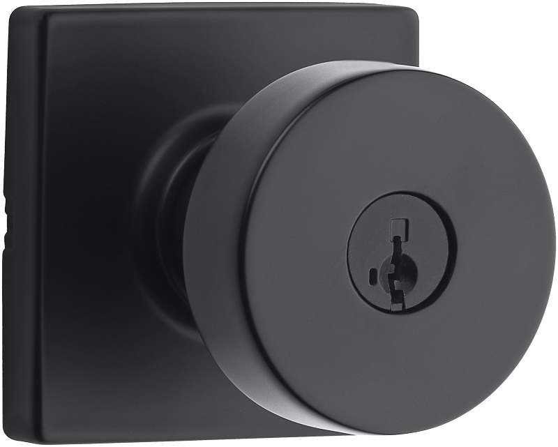 Weiser GA531 CBK514 SQ Entry Door Knob, Zinc, Iron Black