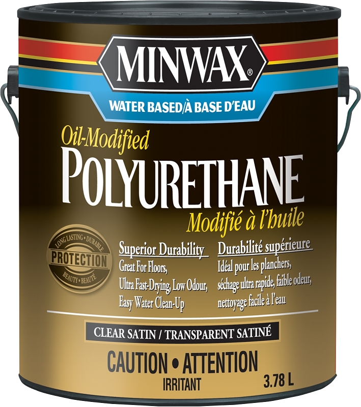 Minwax CM7103300 Interior Varnish, Satin, Liquid, Clear, 3.78 L, Can