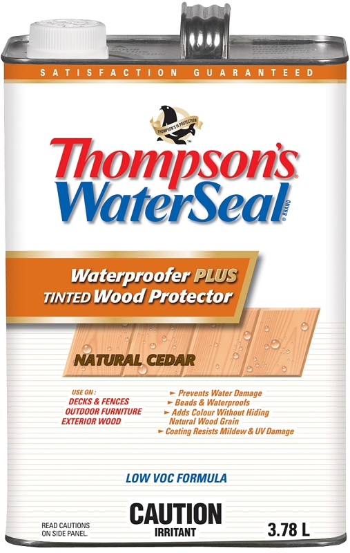 Thompson's WaterSeal THC043024-16 Wood Sealer, Natural Cedar, 3.78 L