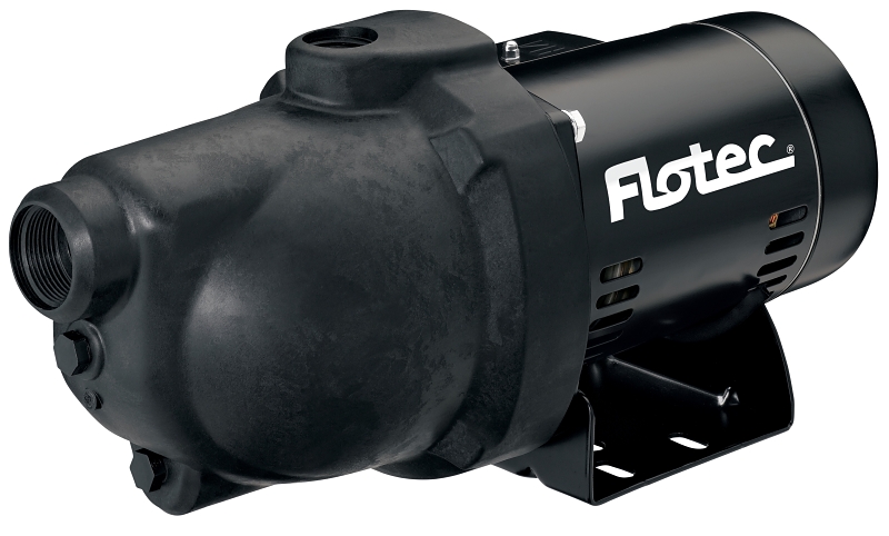 Flotec FP4012-10 Jet Pump, 1-1/4 in NPT Inlet x 1 in NPT Outlet, 25 ft, 77 psi, 1/2 hp, 230/115 VAC, 9.4 A, 8 gpm