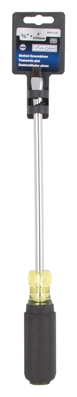 Vulcan MP-SD08 Screwdriver, 3/8 in Drive, Slotted Drive, 12-1/2 in OAL, 8 in L Shank, Plastic/Rubber Handle