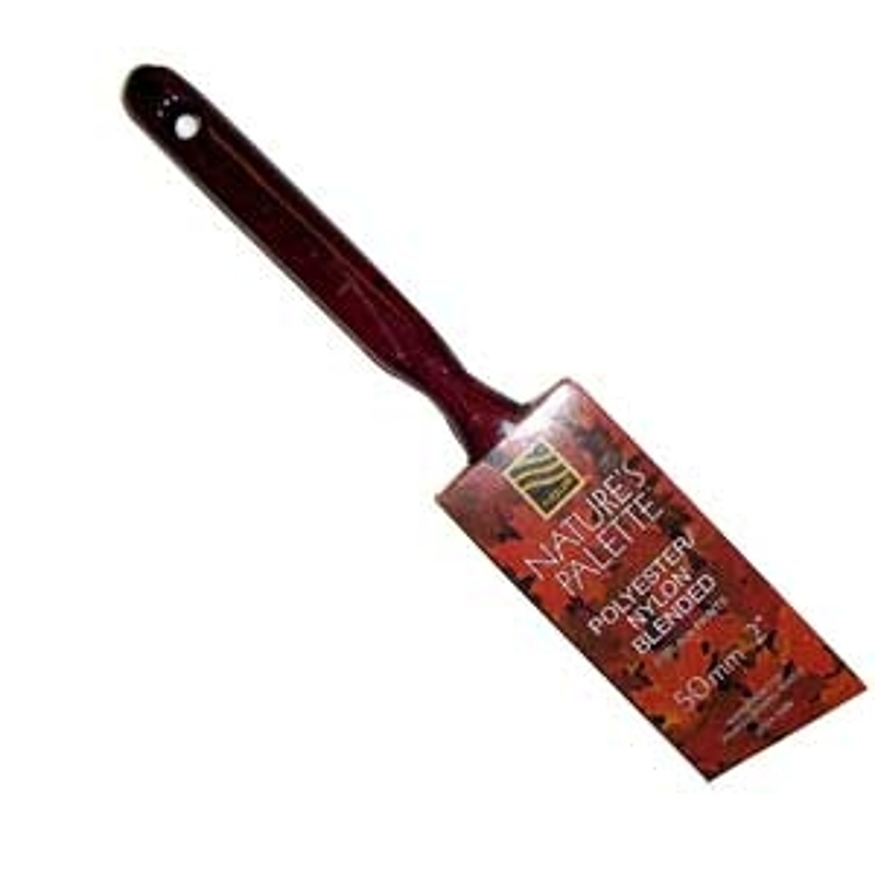 Nour 3751-25N Paint Brush, 1 in W, Angle Brush, 2-1/4 in L Bristle, Nylon/Polyester Bristle, Sash Handle