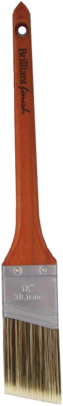 Nour 1333-37N Paint Brush, 1-1/2 in W, Thin Angular Brush, Polyester SRT Bristle, Rat Tail Handle