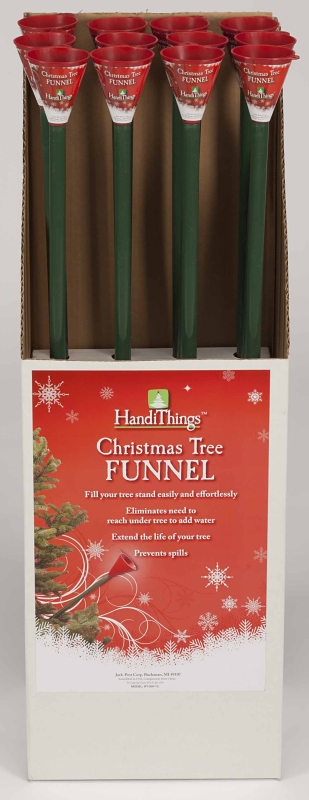 Jack-Post HandiThings HT-300-12 Tree Funnel, Plastic, Green & Red, Matte, For: Watering Live Christmas Tree