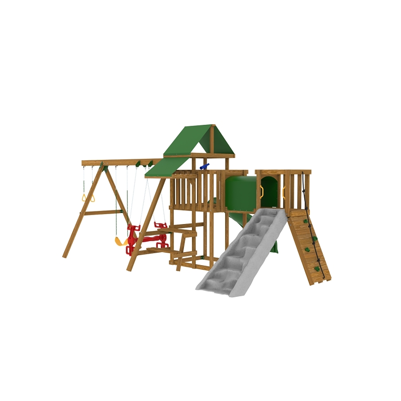 Playstar PS 7481 Series Ready-to-Assemble Playset Kit, Specifications: 23 sq-ft Play Deck, 13 Activities