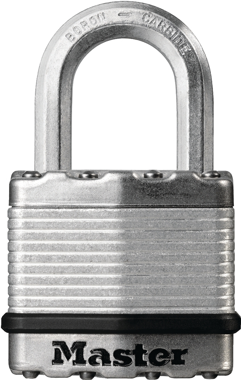 Master Lock Magnum Series M1BLCDHC Padlock, Different Key, 5/16 in Dia Shackle, Boron Carbide Shackle, Steel Body