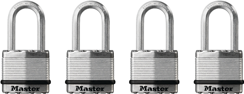 Master Lock Magnum Series M1BLCQLFHC Padlock, Alike Key, 5/16 in Dia Shackle, Boron Carbide Shackle, Steel Body