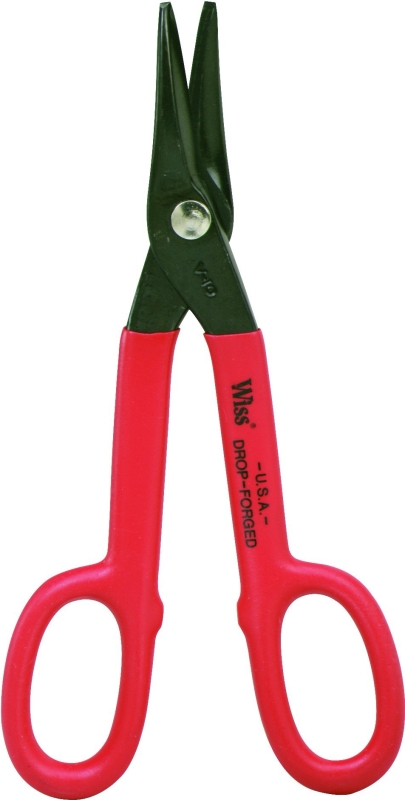 Crescent Wiss V10N Tinner's Snip, 10-1/4 in OAL, 2-1/4 in L Cut, Left, Right Cut, Steel Blade, Cushion-Grip Handle