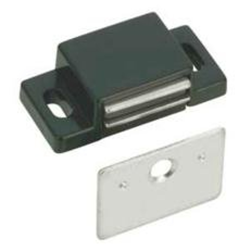 Richelieu BP52090 Magnetic Catch, 6.39 lb Pull Force, Black, Metal