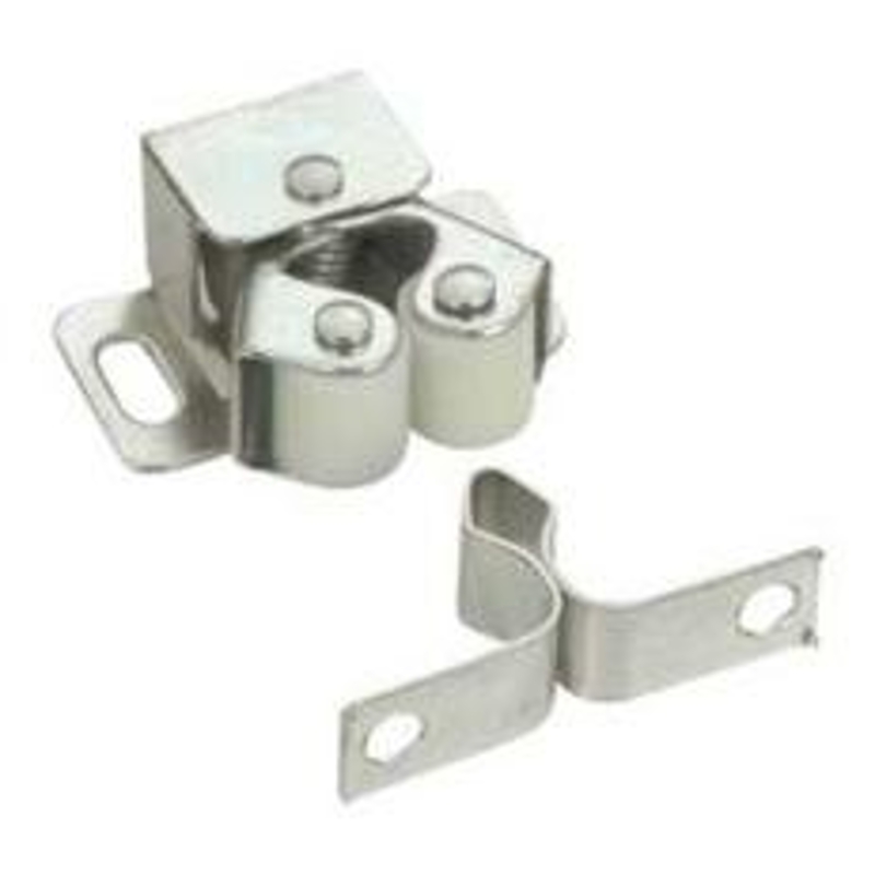 Richelieu BP6032G Double Roller Catch, 5.51 lb Pull Force, 1-1/4 in W x 5/8 in D Catches, Metal, Zinc