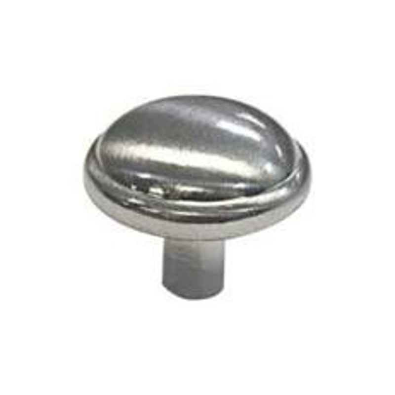 Richelieu BP0218195 Cabinet Knob, 15/16 in Projection, Traditional, 1-3/32 in Dia, Metal, Brushed Nickel