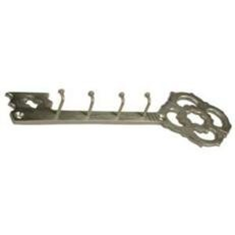 Richelieu T5610184 Utility Key Holder, Brass, Chrome/Gray, Matte Nickel, 8-27/32 in W, 2-15/16 in H