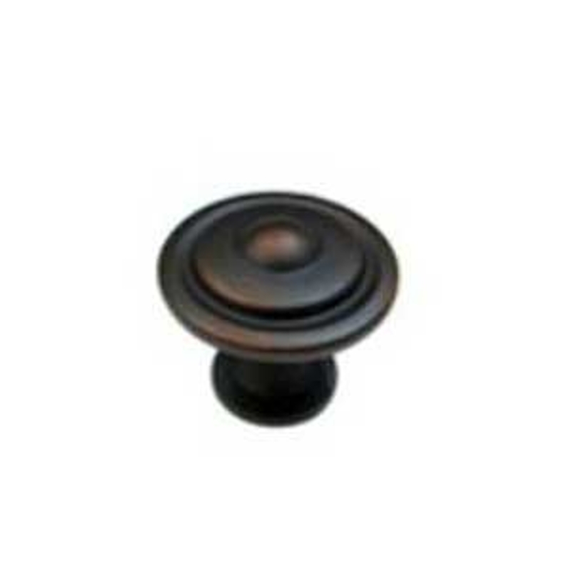 Richelieu BP10734BORB Cabinet Knob, 31/32 in Projection, Traditional, 1-11/32 in Dia, Metal, Brushed Oil-Rubbed Bronze