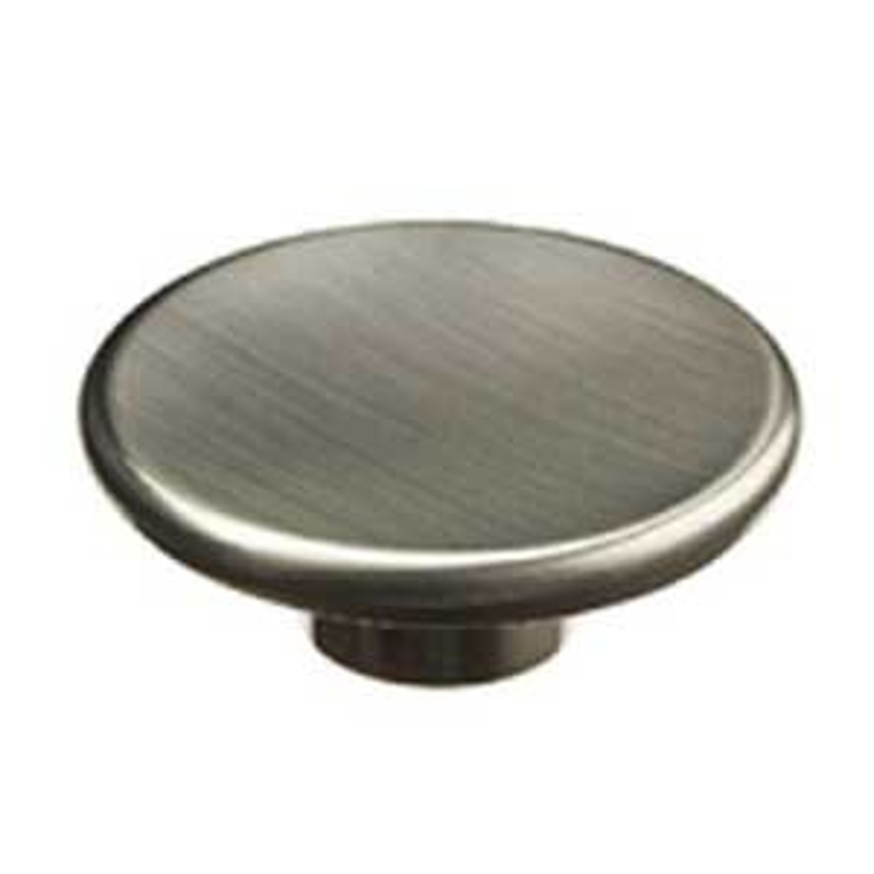 Richelieu BP860857195 Cabinet Knob, 7/8 in Projection, Contemporary, 2-1/4 in Dia, Metal, Brushed Nickel