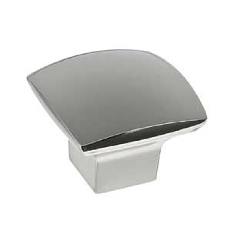 Richelieu BP814332180 Cabinet Knob, 31/32 in Projection, Contemporary, 1-7/32 in L x 1-7/32 in W, Metal, Polished Nickel