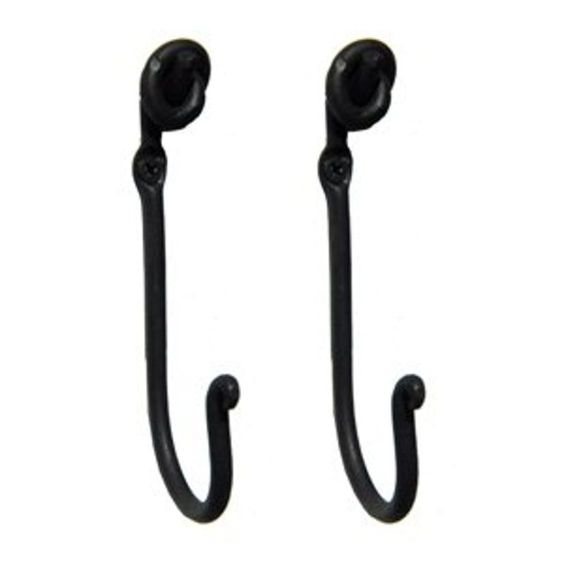 Richelieu BP79129900 Hook, 29/32 in W, Iron, Matte, 22 lb, 2-1/4 in Projection
