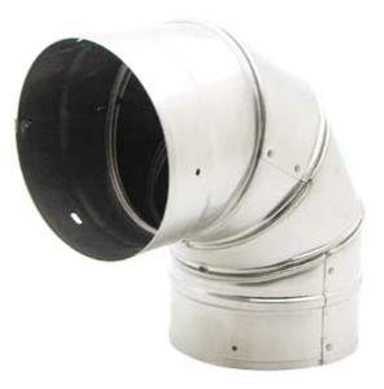Selkirk 196230 90 deg Pipe Elbow, 6 in Connection, Stainless Steel