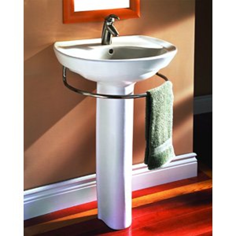 American Standard 0041000.020 Pedestal Leg, Vitreous China, White, 34 in H