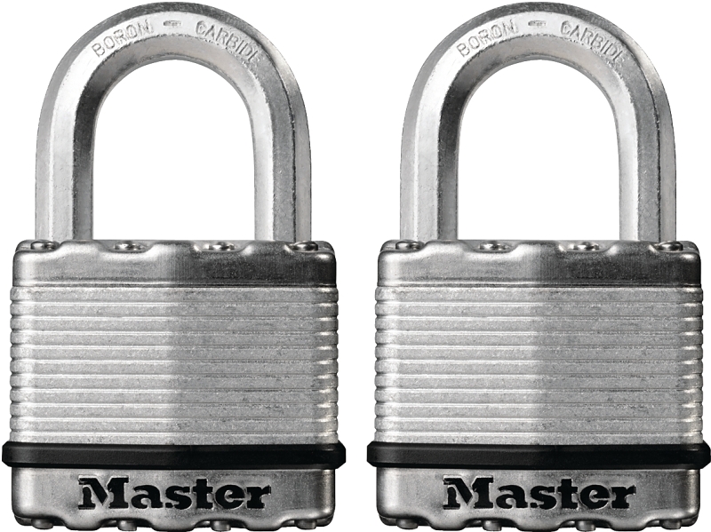 Master Lock Magnum Series M5BLCTHC Padlock, Alike Key, 3/8 in Dia Shackle, Boron Carbide Shackle, Steel Body