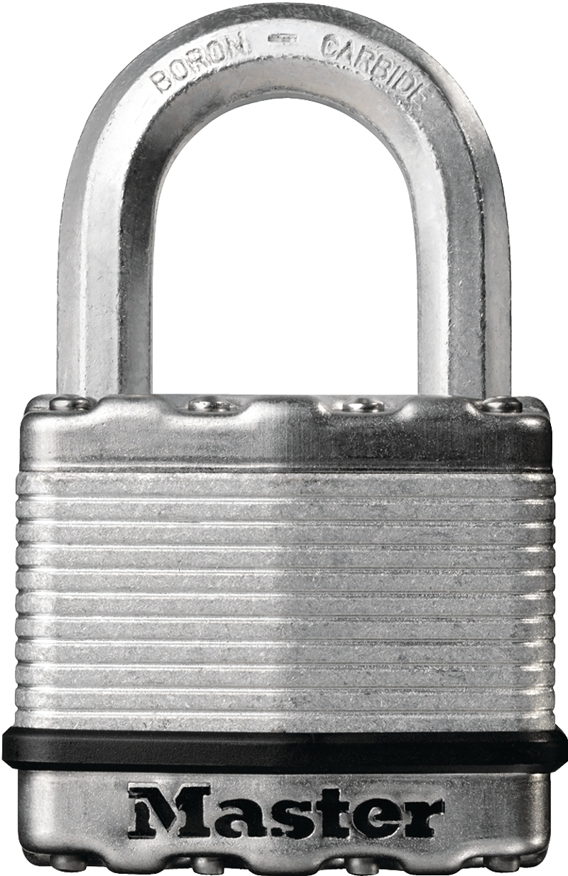 Master Lock Magnum Series M5BLCDHC Padlock, Different Key, 3/8 in Dia Shackle, Boron Carbide Shackle, Steel Body