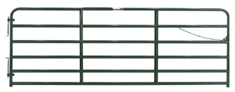 Tarter 2GGCH6 Farm Gate, 6 ft W Gate, 52 in H Gate, Steel Frame, Green