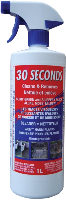 30 Seconds 30SEC1 Outdoor Cleaner, 1 L, Liquid, Bleach, Light Yellow