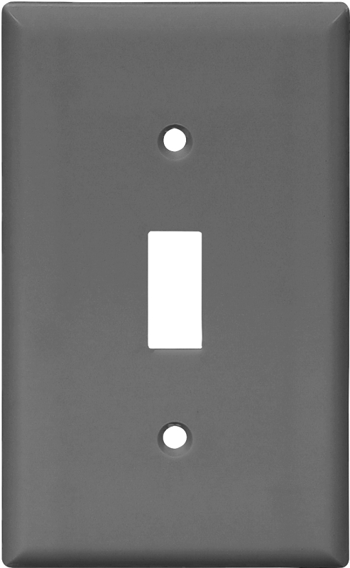 Eaton Wiring Devices 5134BK-SP Wallplate, 4-1/2 in L, 2-3/4 in W, 1 -Gang, Nylon, Black, High-Gloss