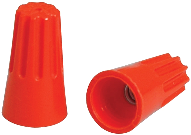 Hubbell HWCS3C20 Twist On Wire Connector, Orange, 22 to 14 AWG Wire, Thermoplastic Housing Material, 20/PK