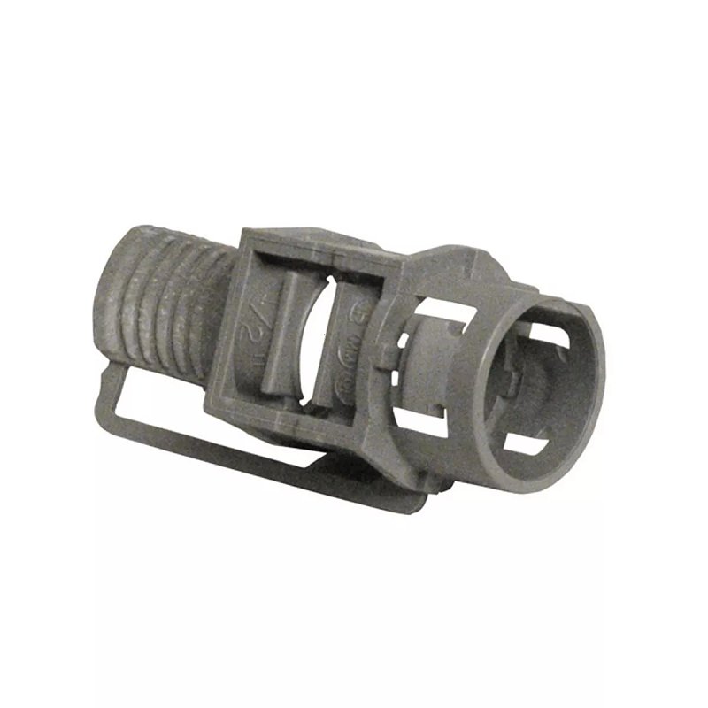 Hubbell NMSI050 R50 Non-Metallic Connector, 1/2 in, Plastic, Gray