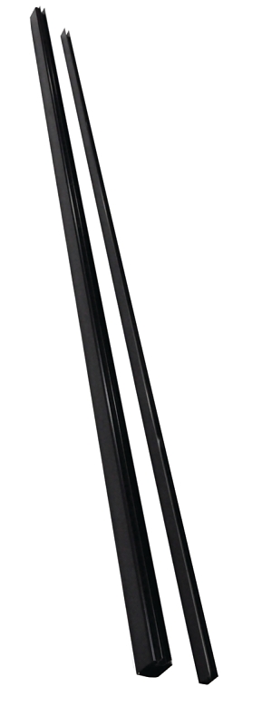Regal TBR-8-BL Top and Bottom Rail, 93 in H, Aluminum, Black