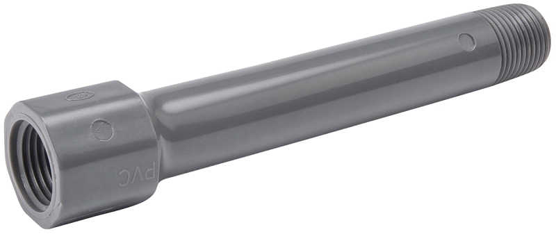 B & K 413-060 Coupling Nipple, 1/2 in, Male x Female Thread, 6 in L, Gray, SCH 80 Schedule, 150 psi Pressure
