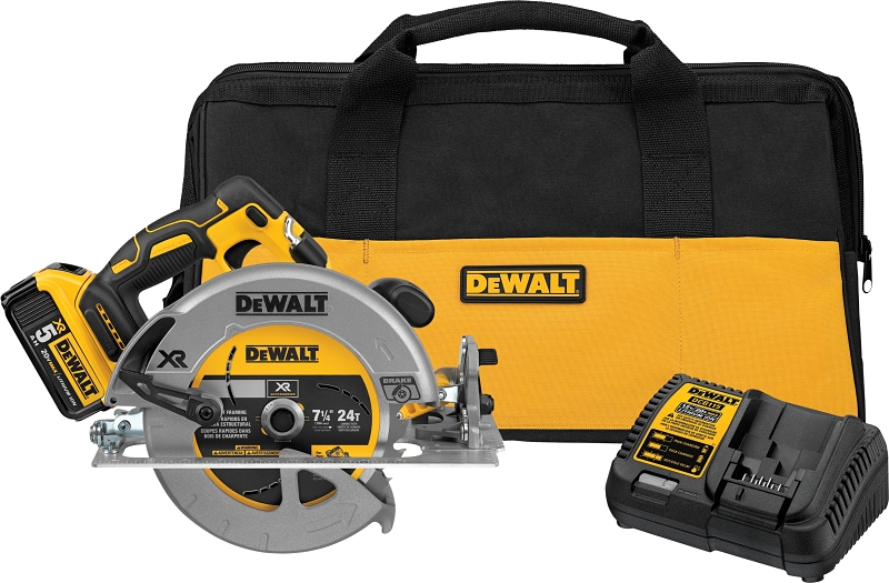 DeWALT DCS570P1 Circular Saw, Battery Included, 20 V, 5 Ah, 7-1/4 in Dia Blade, 57 deg Bevel