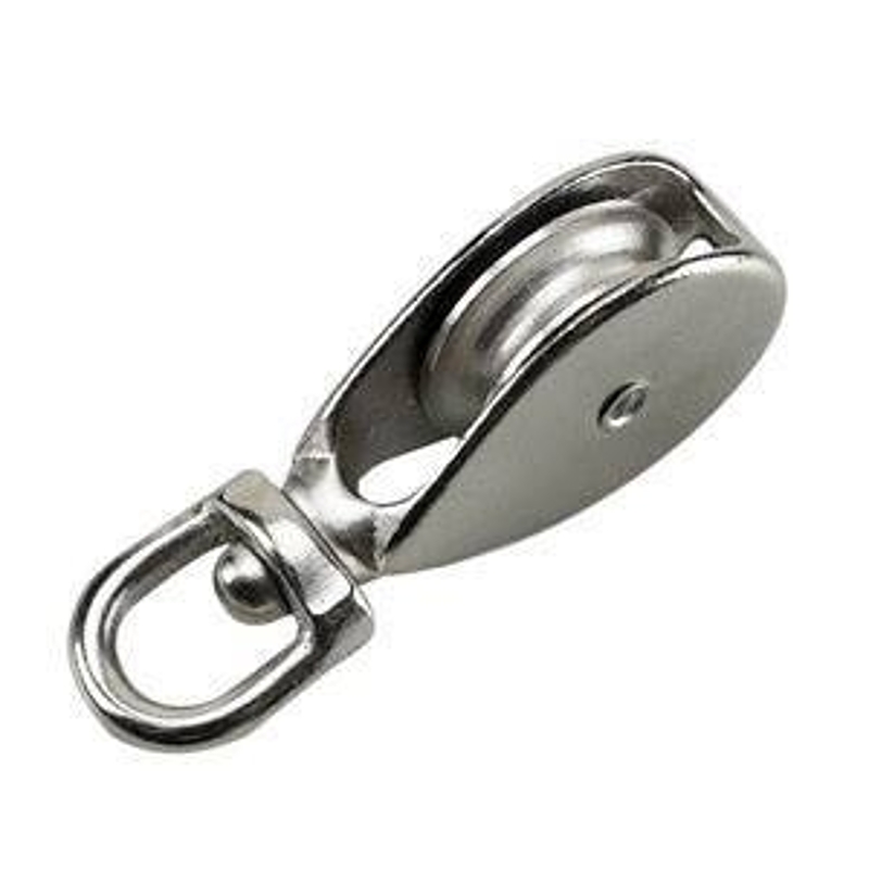 Onward 2306CBC Pulley, Single Swivel, 11/16 in Dia Eye, 40 lb Working Load, Swivel Attachment