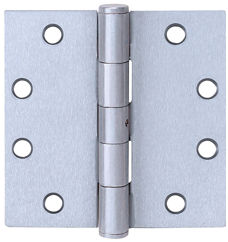 Tell Manufacturing HG100324 Ball Bearing Plain Hinge, 3-1/2 in H Frame Leaf, Stainless Steel, Satin, Removable Pin