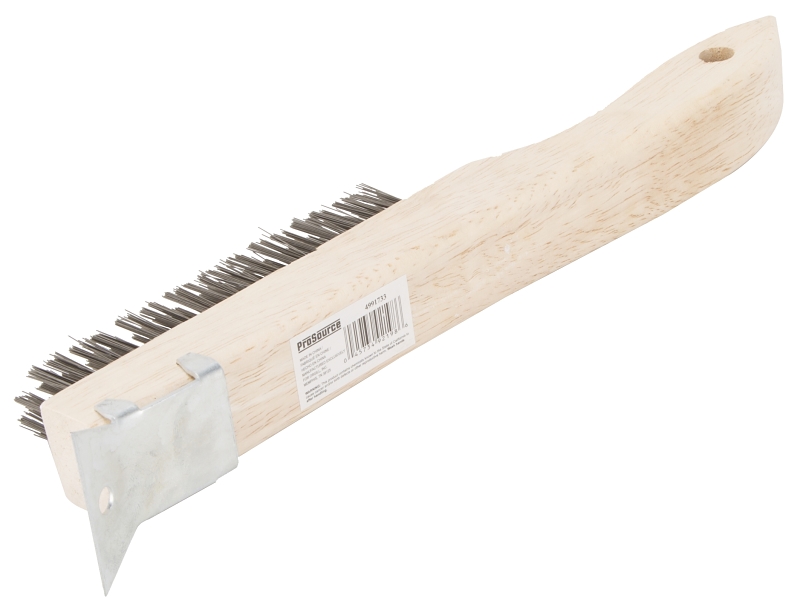 ProSource WB01416S Wire Brush with Scraper, 1-3/4 in L Trim
