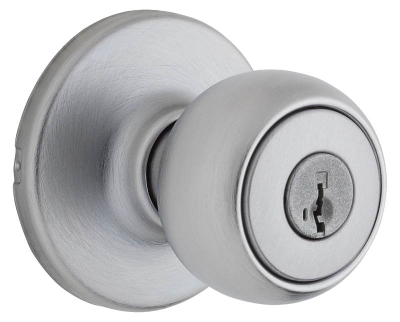 Weiser Fairfax Series GAC531 F26D SMT M Entry Door Knob, 1-15/16 in Dia Knob, Satin Chrome