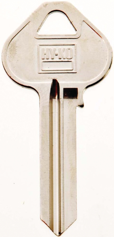 Hy-Ko 11010RU16 Key Blank, Brass, Nickel, For: Russwin and Corbin Cabinet, House Locks and Padlocks, RU16 Key Number