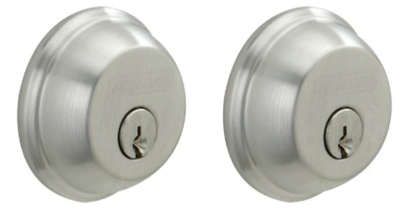Schlage B62CSV626 Deadbolt, 1 Grade, SC1 Key, Metal, Satin Chrome, 2-3/8, 2-3/4 in Backset