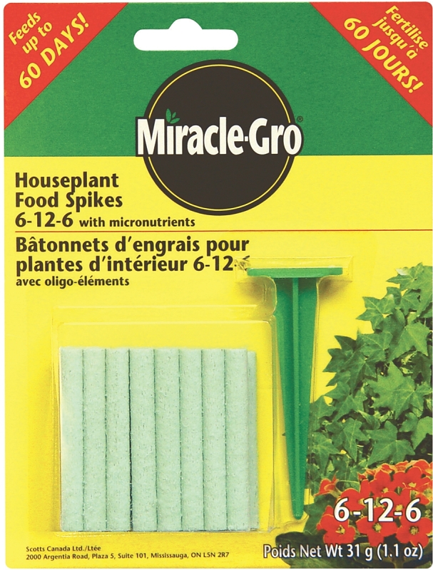 Bâtonnets d'engrais pour plantes d'intérieur 6-12-6 de MIRACLE-GRO