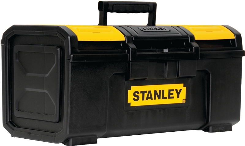 STANLEY STST19410 Tool Box, 30 lb, Polypropylene, Black/Yellow, 3-Compartment
