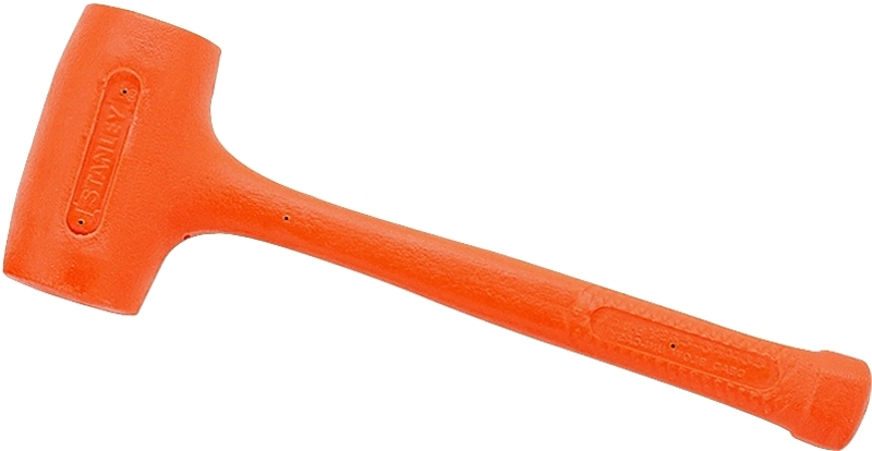 STANLEY COMPO-CAST Series 57-531 Dead Blow Hammer, 18 oz Head, Non-Sparking, Soft Head, Steel Head, 11-3/8 in OAL