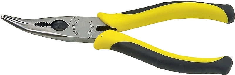 STANLEY 89-871 Nose Plier, 6-3/8 in OAL, 1-1/4 in Jaw Opening, Black/Yellow Handle, Comfort-Grip Handle, 11/16 in W Jaw