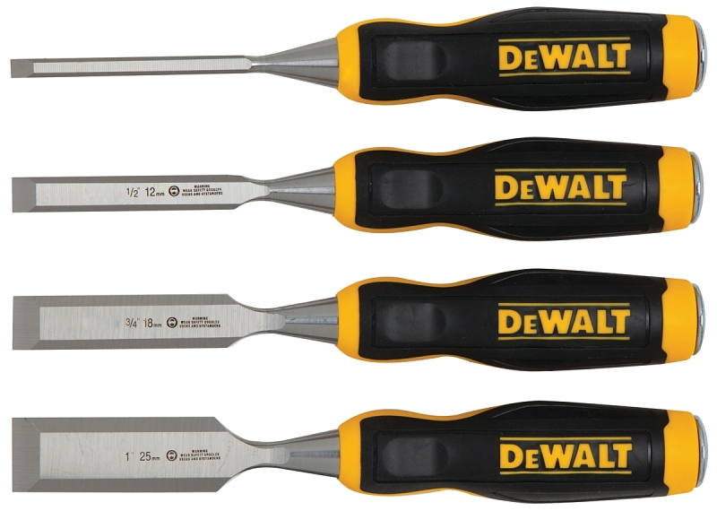 DeWALT DWHT16063 Chisel Set, 4-Piece, Black/Yellow