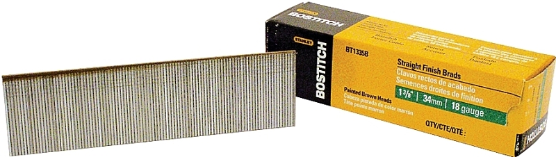 Bostitch BT1335B Nail, 1-3/8 in L, 18 Gauge, Steel, Coated, Brad Head, Smooth Shank