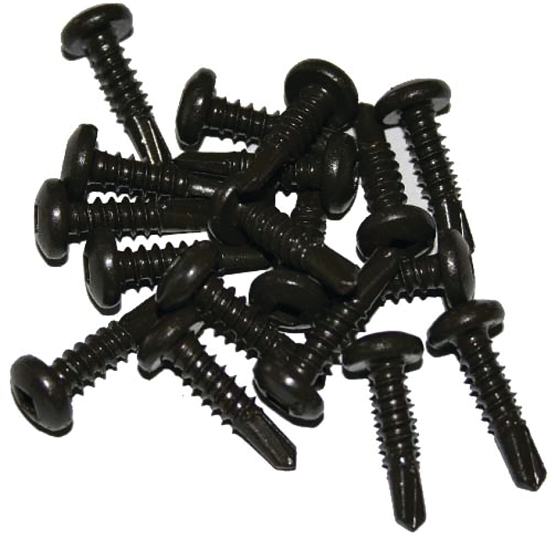 Regal WCS-50-BL Screw, #10 Thread, 3/4 in L, Ceramic, Powder-Coated, Black