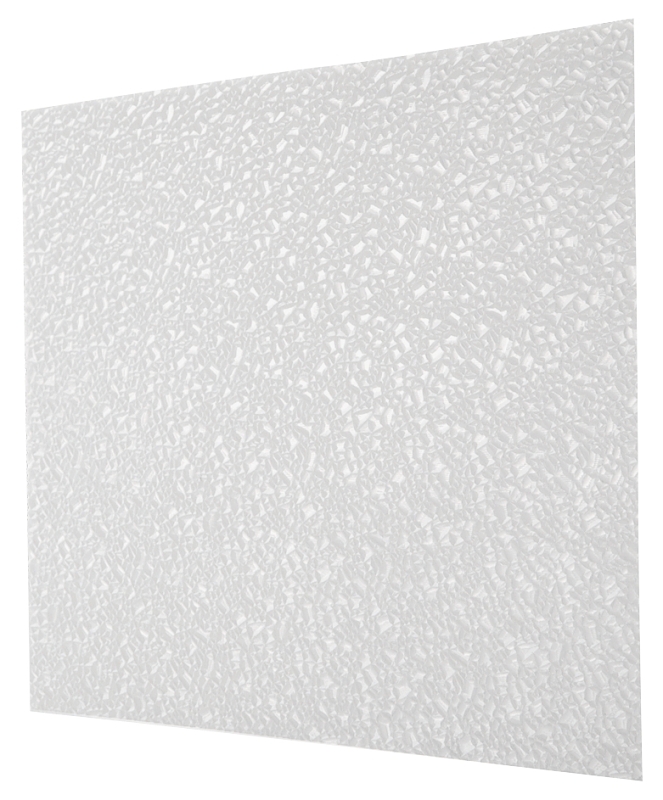 Plaskolite 1420084A Lighting Panel, Non-Yellowing, 47-3/4 in L x 23-3/4 in W Dimensions, Acrylic, White