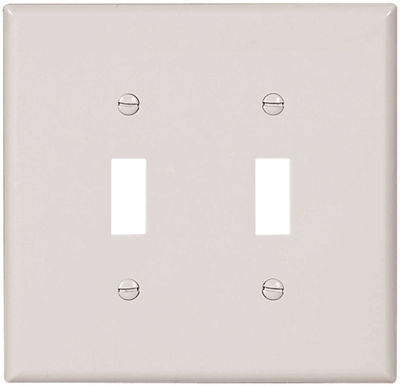 EATON 2149W-BOX Over-Size Wallplate, 2-Gang, Thermoset, White