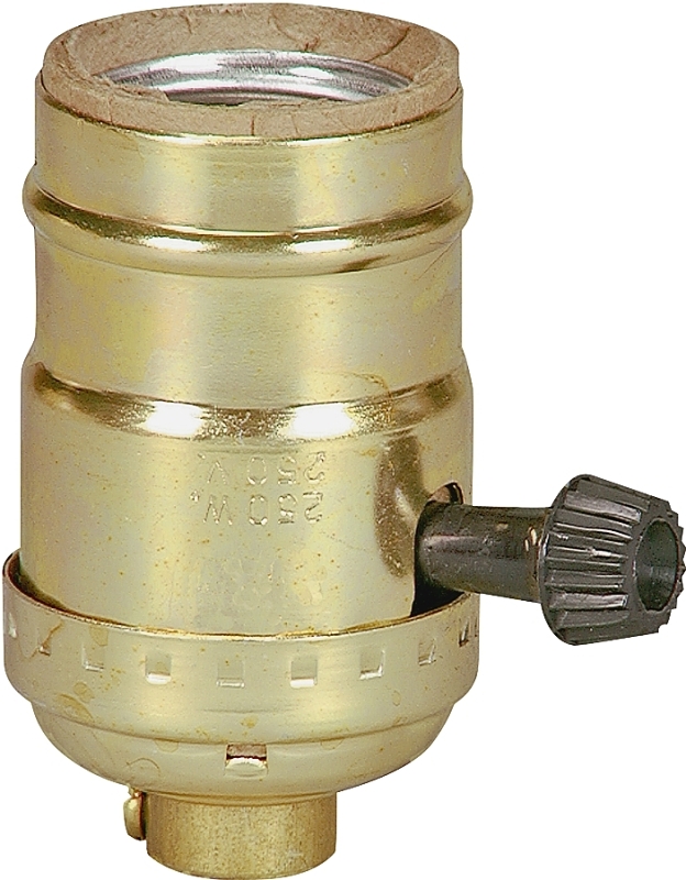 Eaton Wiring Devices 917ABD-BOX Lamp Holder, 1.4 in Dia x 2.35 in H Dimensions, 250 VAC, 250 W, Brass