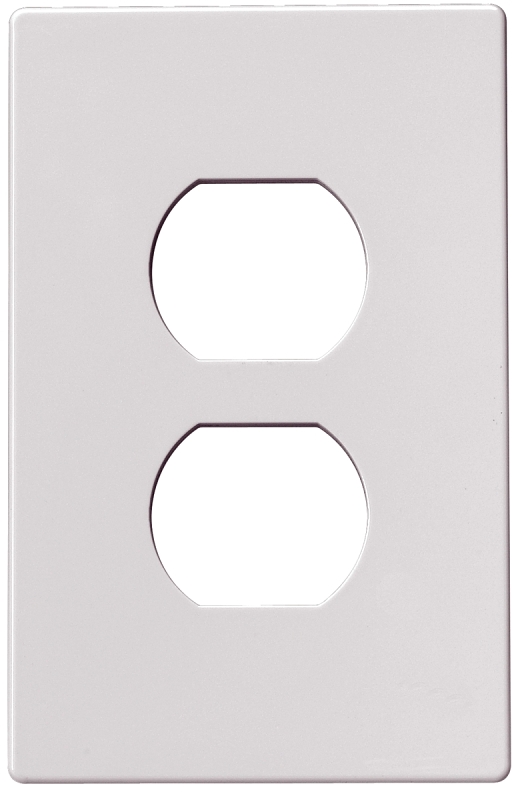 Eaton Wiring Devices PJS8W Wallplate, 4-1/2 in L, 2-3/4 in W, 1 -Gang, Polycarbonate, White, High-Gloss
