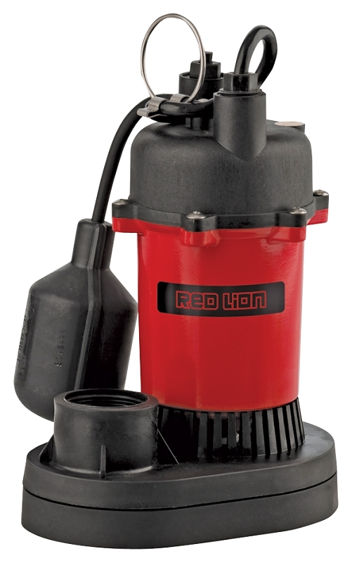 Red Lion 14942740 Sump Pump, 3200 gph, 1-Phase, 4.4 A, 115 V, 1/3 hp, 1-1/2 in Outlet, 25 ft Max Head